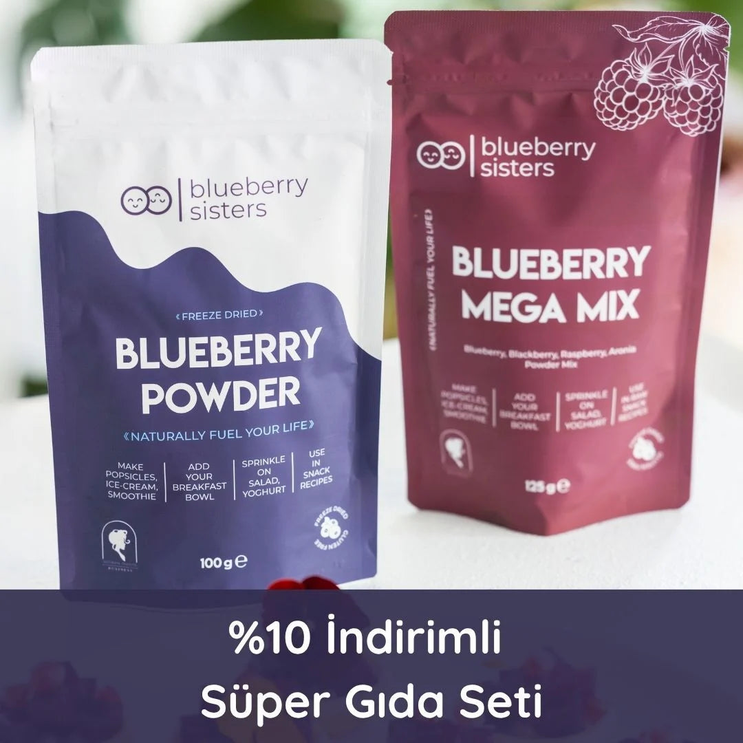 Süper Gıda Seti – Yabanmersini Tozu & Mega Mix